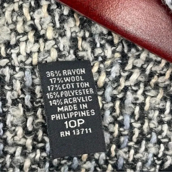 Valerie Stevens lines raw hem woven textured blazer Women's 10P. 8741/b - Picture 5 of 10